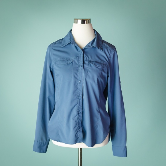 Columbia Tops - Columbia M Blue Vented Outdoor Hiking Shirt